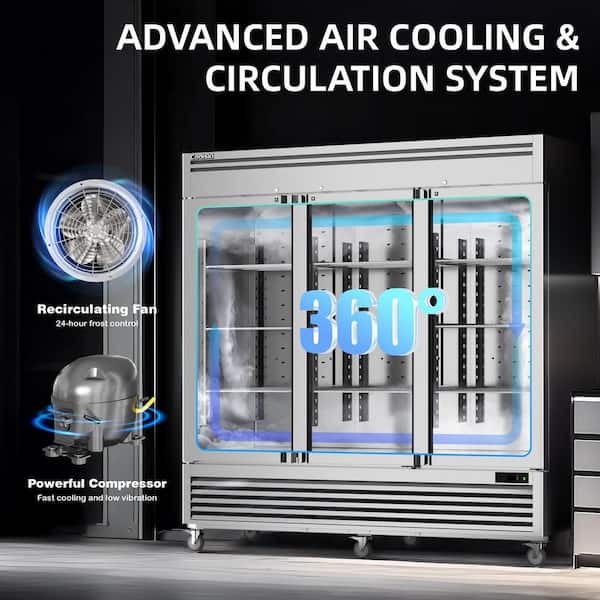 Coolski 82 in. 72 cu. ft. Auto / Cycle Defrost Commercial