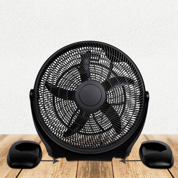 Cesicia Versatile 20 in. 3 Fan Speeds Floor Fan in Black Cesicia59