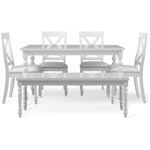 Philippe 6-Piece Dining Set, White