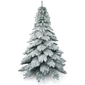 7.5 ft. Fir Snow Flocked Artificial Christmas Tree with 1121 tips