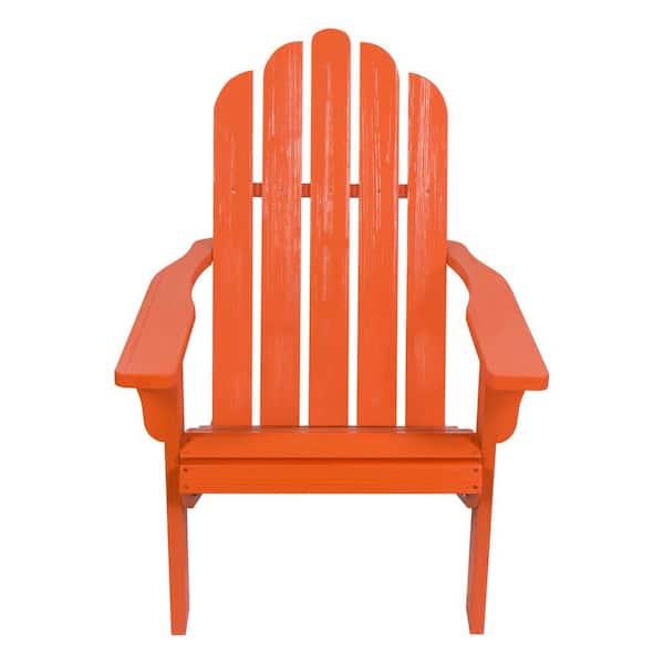 Shine Company Marina II Orange Pumpkin Wood Adirondack Chair