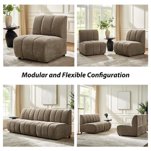 JAYDEN CREATION Josue 28 in. Armless 1-piece Modern Sectional Sofa