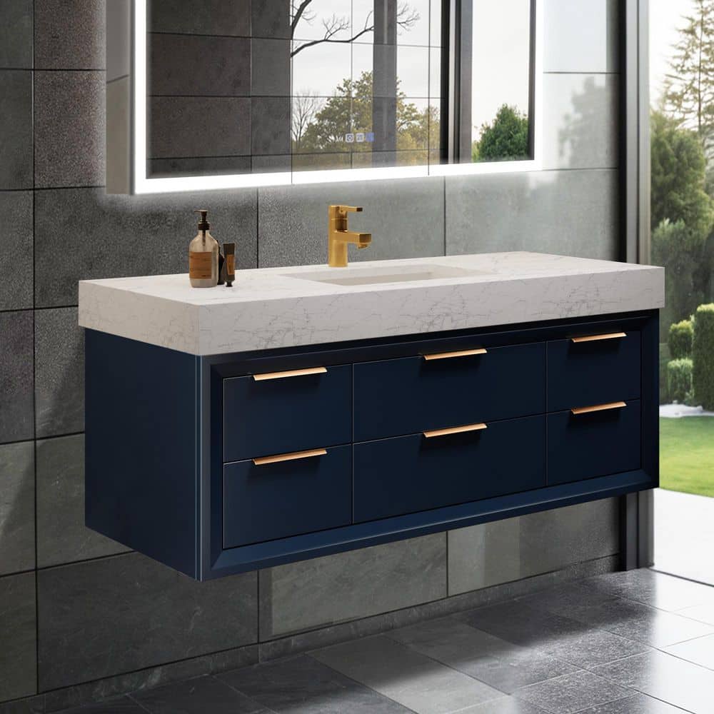 ⭐︎Ｎ⭐︎‼️ Lonni 48 in. W X 21 in. D X 21.3 in.H Floating Bathroom