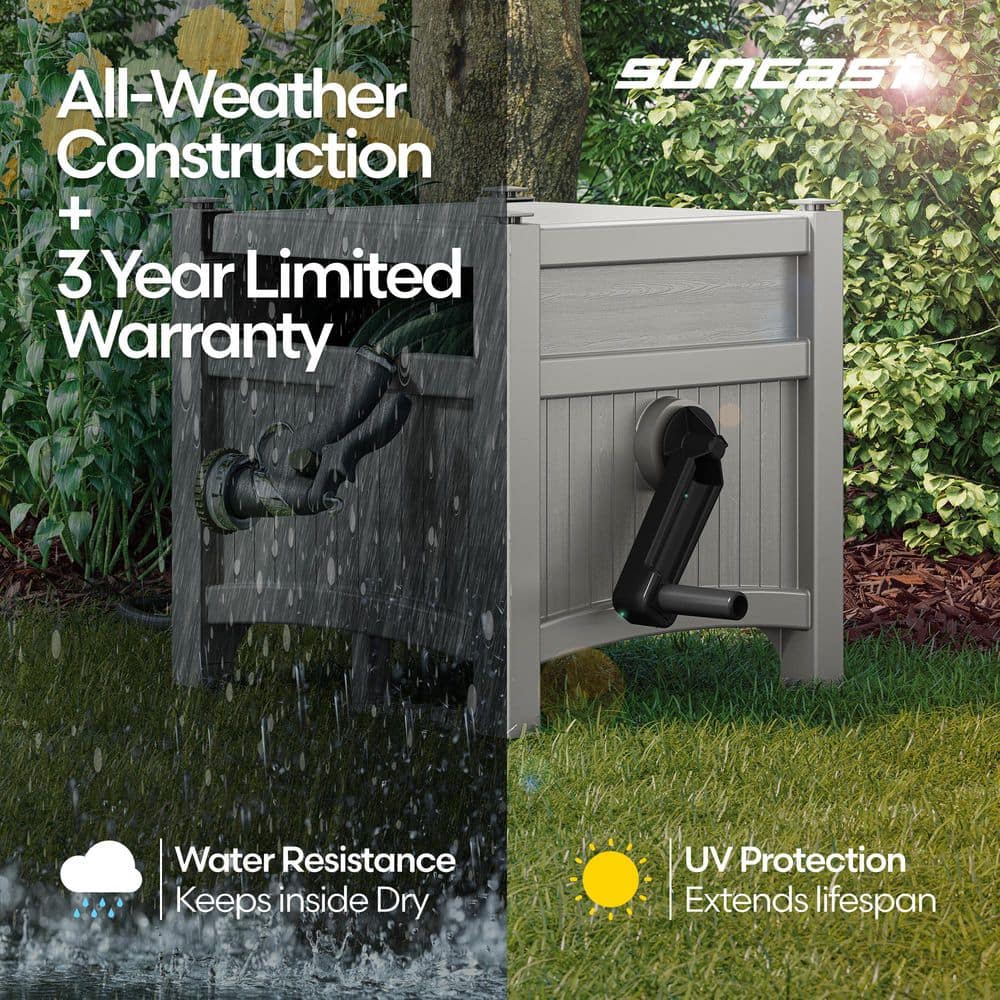 Suncast 100 ft. Hose Hideaway Dove Gray PHH100DY