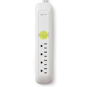6 ft, 4-Outlet, Power Strip Surge Protector - White