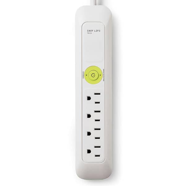 EasyLife Tech 6 ft, 4-Outlet, Power Strip Surge Protector - White
