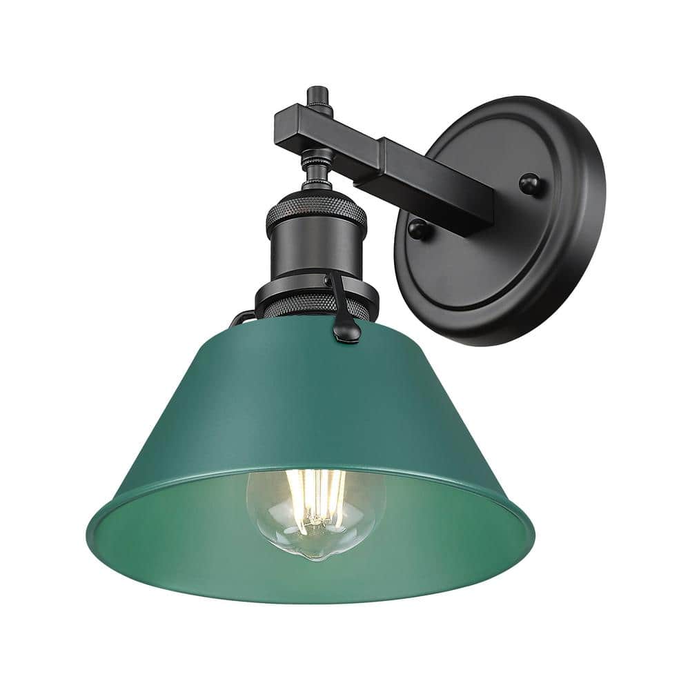 Orwell 8.5 in. 1-Light Black Vanity Light with Pine Green price history on PriceWatchPro