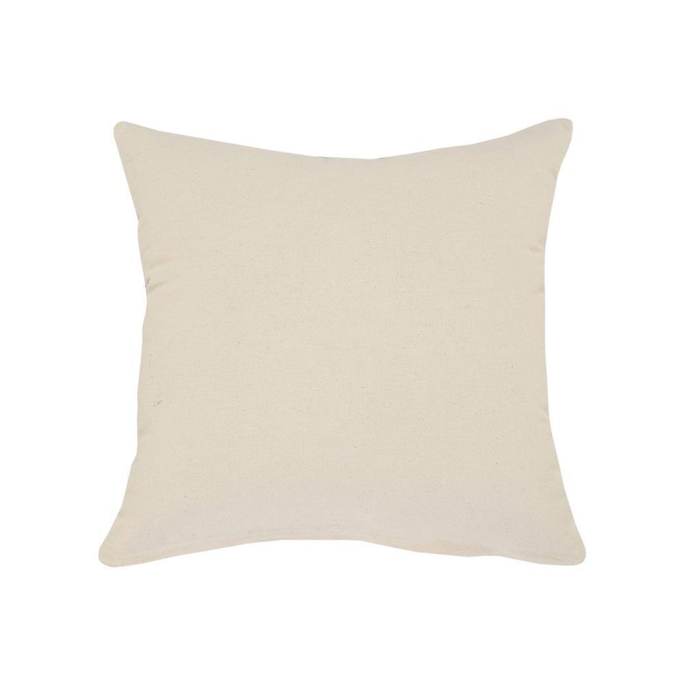 Off-White Cotton Diamond Tufted 20" Square Throw Pillow