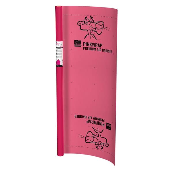 Owens Corning 9 ft. x 100 ft. Pinkwrap Housewrap Premium Air Barrier ...