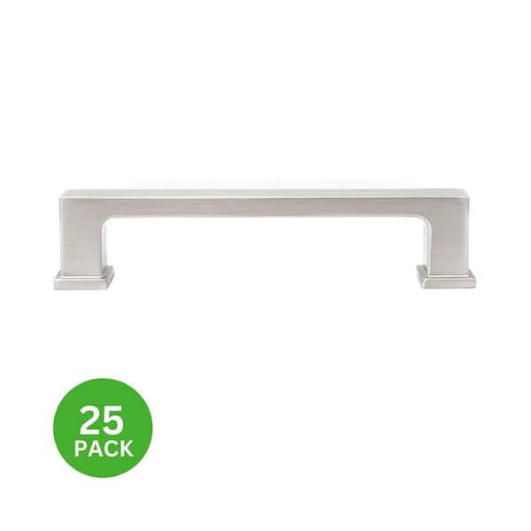 25-Pack Chelsey 4 in. (102 mm) Center-to-Center Classic Satin Nickel Bar Drawer Pull