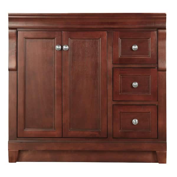 Home Decorators Collection Naples 36 in. W x 21.63 in. D x 34 in. H Bath Vanity Cabinet without Top in Tobacco