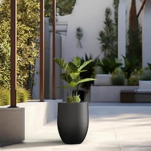 Light-weight 16 in. x 22 in. Extra Large Charcoal Black Concrete Tall Round Plant Pot/Planter for Indoor and Outdoor