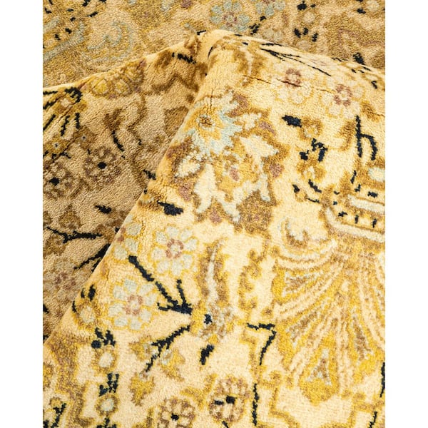 Mogul Ivory 4 ft. x 6 ft. Oriental Wool Indoor Area Rug