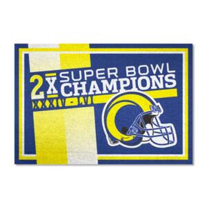 NFL - Los Angeles Rams Yellow Dynasty 5 ft. x 8 ft. Plush Area Rug
