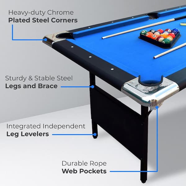 Hathaway Hustler 7 ft. Pool Table BG2515PB - The Home Depot