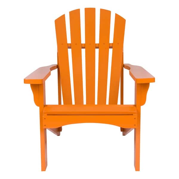 Shine Company Rockport Cedar Wood Adirondack Chair - Tangerine