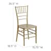 Flash Furniture Flash Elegance Gold Wood Chiavari Chair 