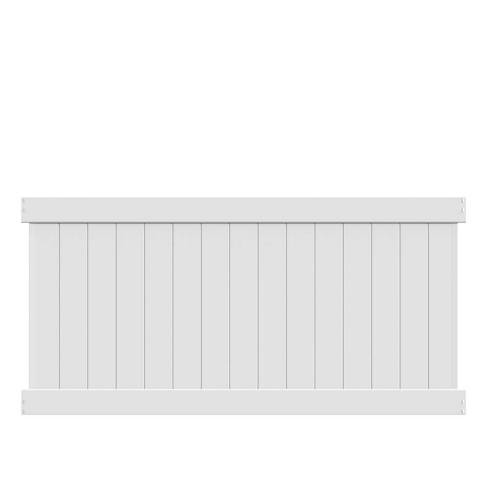 Bryce 4 ft. H x 8 ft. W White Vinyl Fence Panel (Unassembled) price history on PriceWatchPro