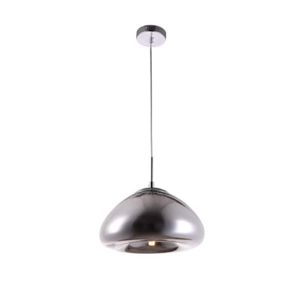 Unbranded Timeless Home 11 in. 1-Light Chrome Pendant Light, Bulbs Not Included