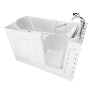 Exclusive Series 60 in. x 30 in. Right Hand Walk-In Whirlpool Bathtub with Quick Drain in White