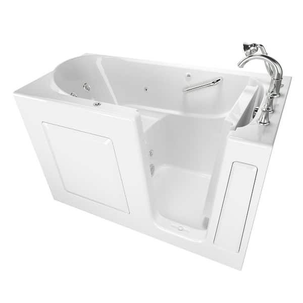 American Standard Exclusive Series 60 in. x 30 in. Right Hand Walk-In Whirlpool Bathtub with Quick Drain in White