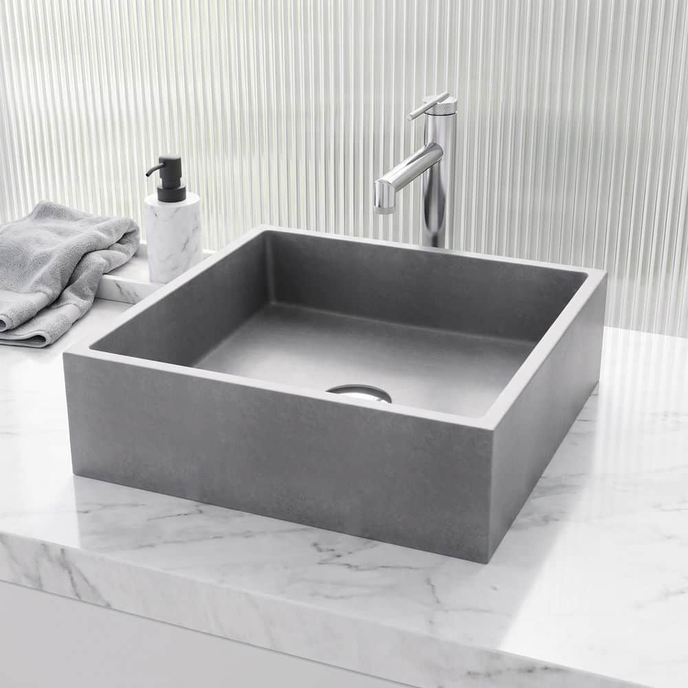 メタルトイズ D2 TOP H メカニカル SS Gray Stone Wash VIGO Alhambra Gothic Gray Concreto Stone 15 in. L x 15 in. W x 5