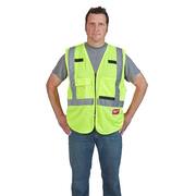 Small/Medium Yellow Class 2 High Visibility Safety Vest with 10 Pockets (4-Pack)