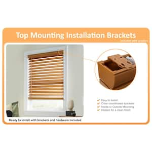 2-1/2 in. Cordless Premium Faux Wood Blinds