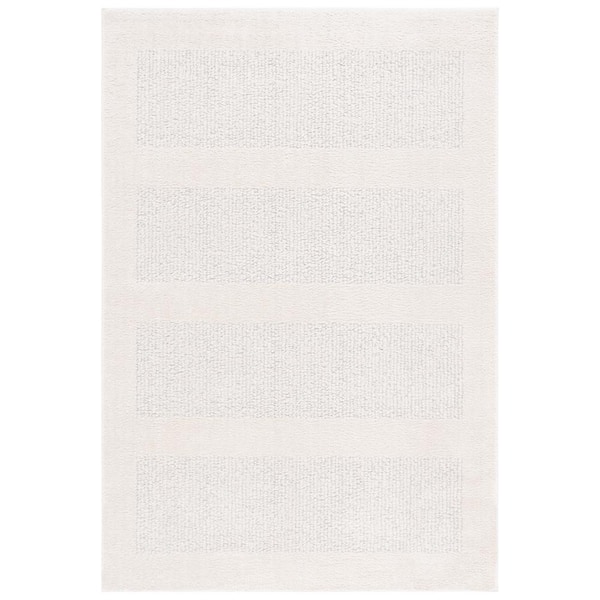 Melody 6 ft. x 8 ft. Ivory/Gray Solid Zoned Area Rug