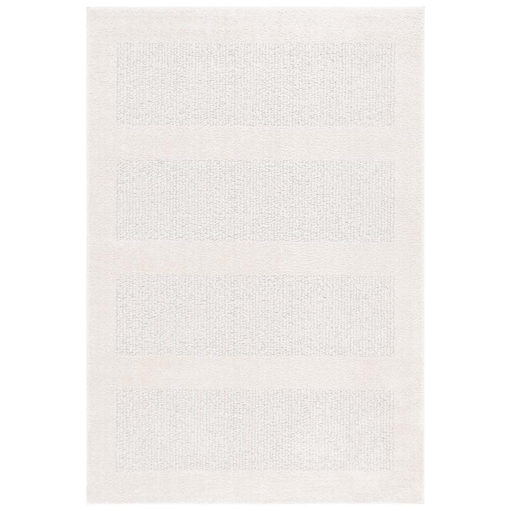 SAFAVIEH Melody Ivory/Grey 9 ft. x 12 ft. Striped Area Rug MEL130A9