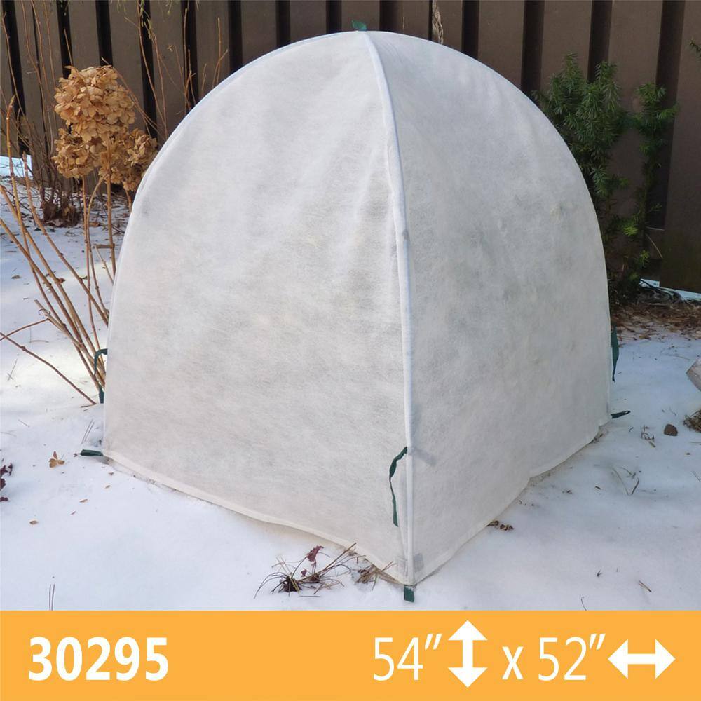 Nuvue Frost Cover Heavy Duty Gen Ii Synthetic Material 52 In Pop Open Framed White With 4 Ground Spikes 30295 The Home Depot