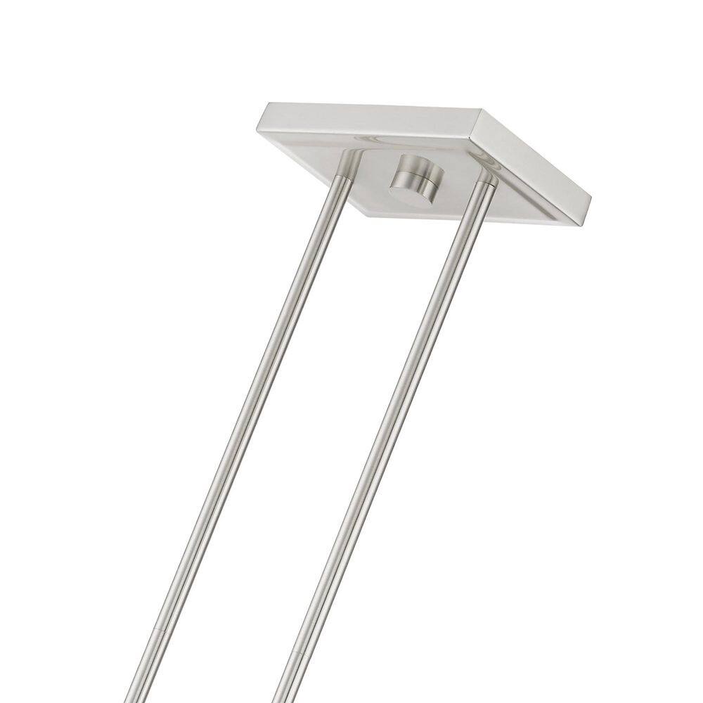 Clarion Brushed Nickel and Clear Glass 5-Light Linear Chandelier