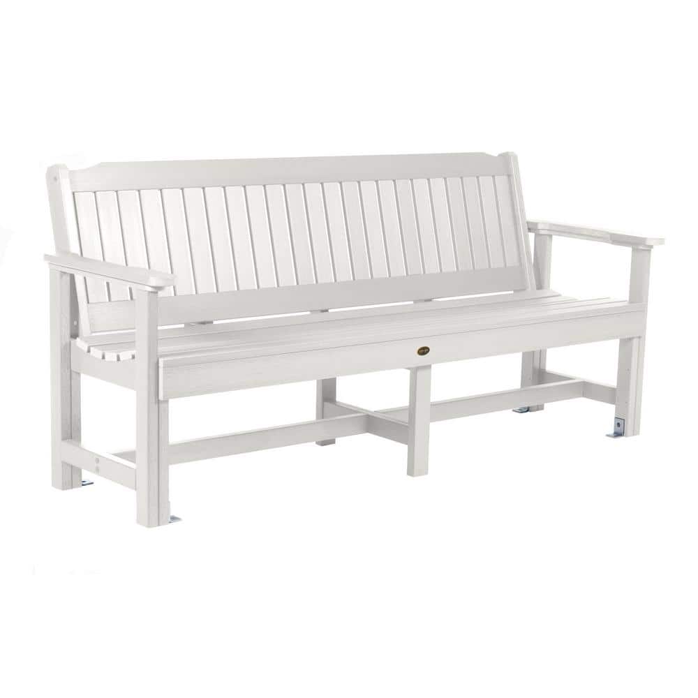 Highwood Exeter 77 in. 3-Person White Plastic Outdoor Bench CM