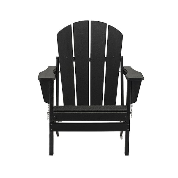Tidoin Classic Black Floding Plastic Adirondack Chair