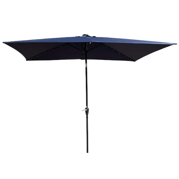 Unbranded 10 ft. Market Outdoor Patio Umbrella in Navy Blue for Garden Backyard Pool Swimming Pool