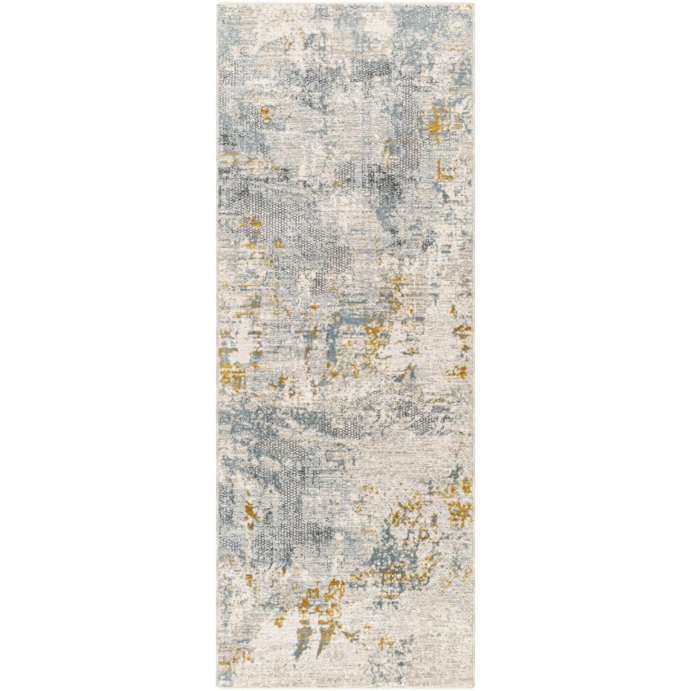 Dresden 2 ft. x 7 ft. Gray/Blue Abstract Indoor Runner price history on PriceWatchPro