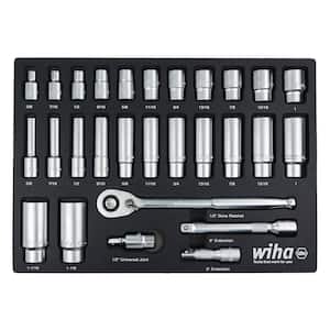 1/2 in. Deep Socket Tray Set - SAE (28-Piece) Drive Professional Standard
