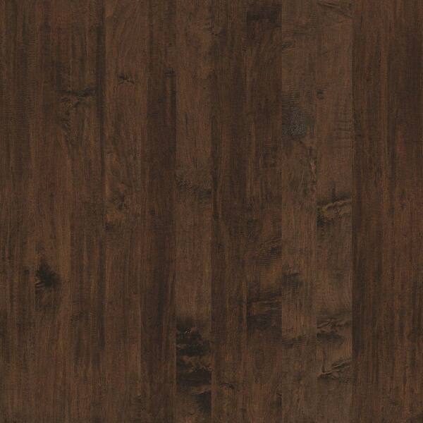 Shaw Hand Scraped Maple Edge Leather Engineered Hardwood Flooring - 5 in. x 7 in. Take Home Sample