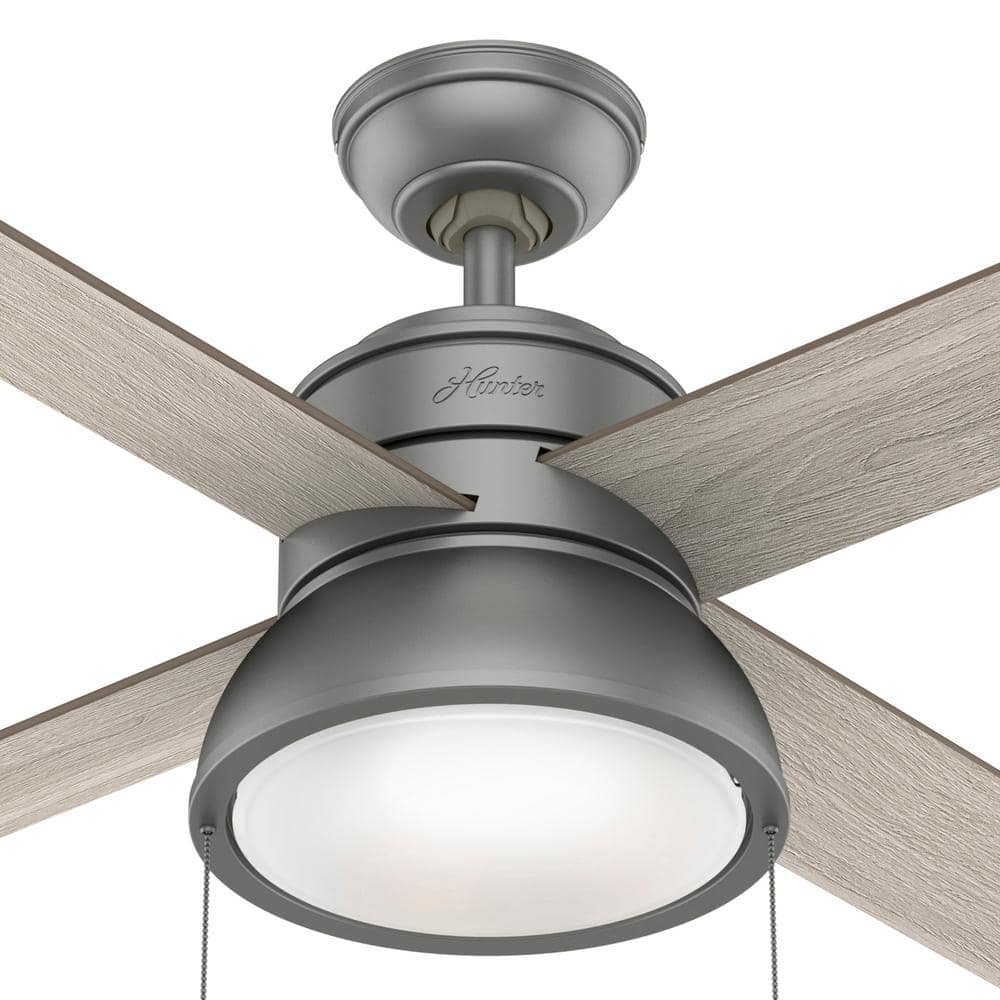 Loki Matte Silver 52" Ceiling Fan with LED Light Kit