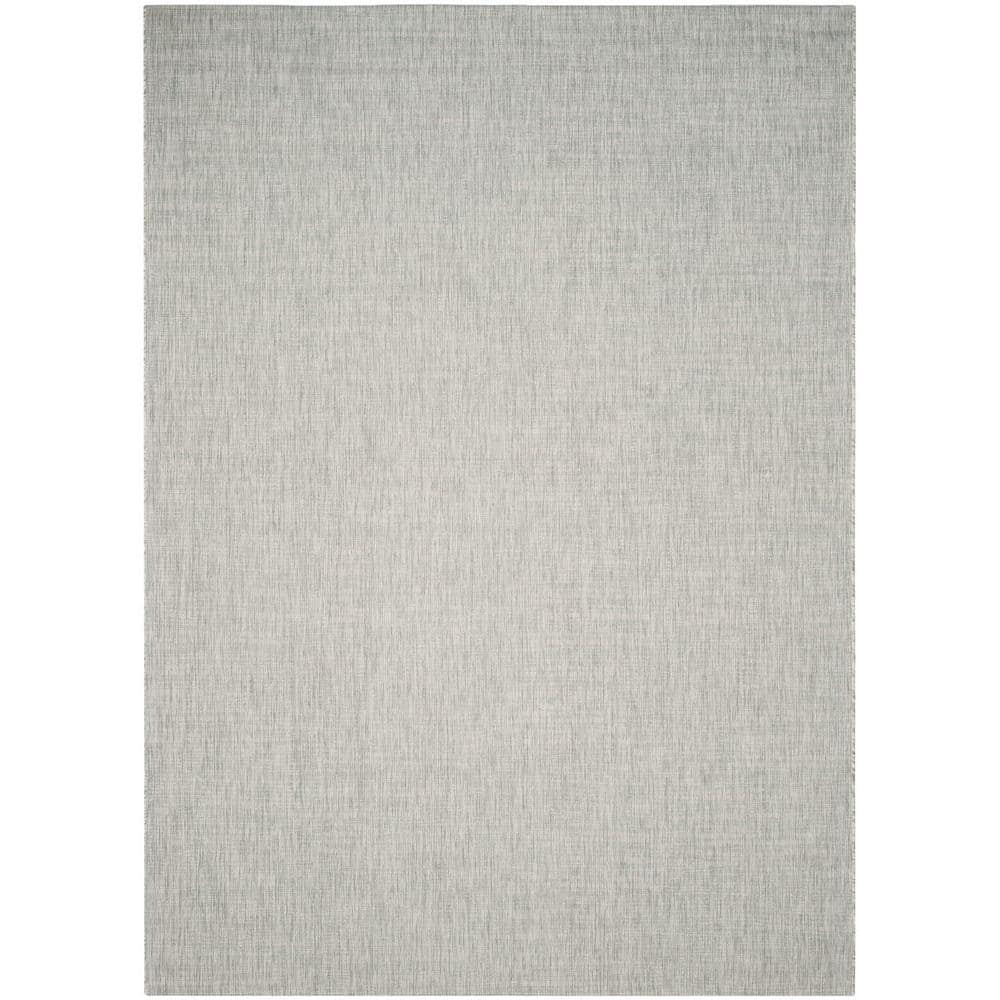 Courtyard Gray 47" Synthetic Flat Woven Indoor/Outdoor Rug