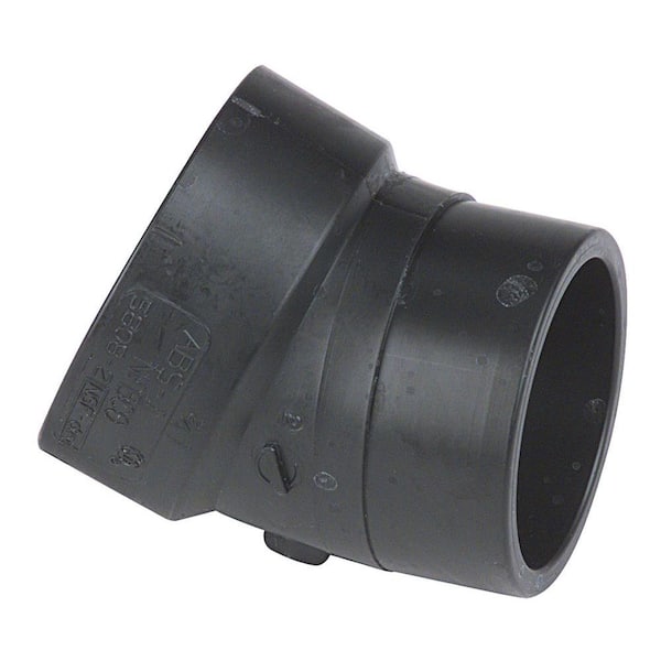 NIBCO 1-1/2 in. ABS DWV 22-1/2-Degree Spigot x Hub Elbow