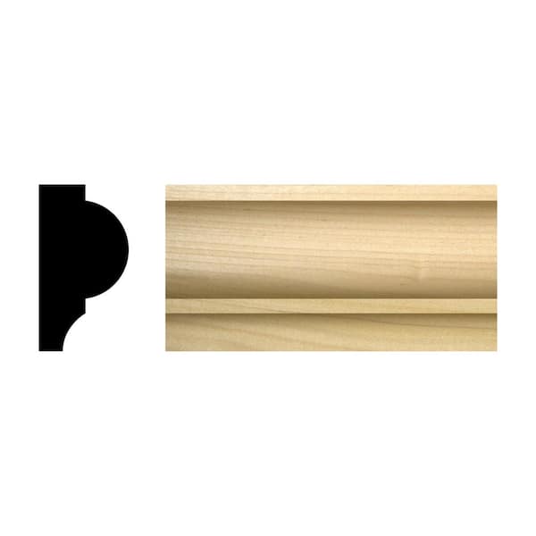 Unbranded 3/4 in. x 4 in. x 8 ft. Hardwood Stained Cherry Mullion Chair Rail Moulding