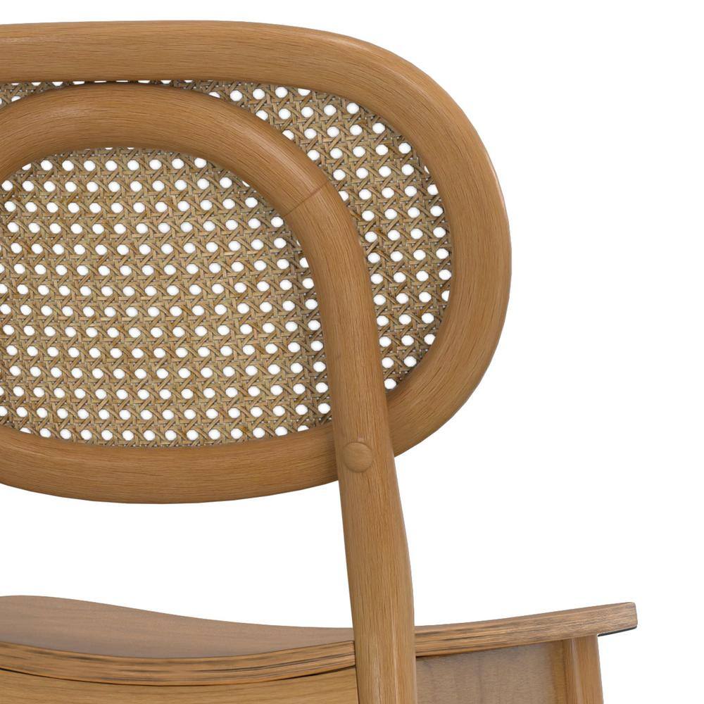 Rachel Natural Rattan and Beech Wood Side Chair Set