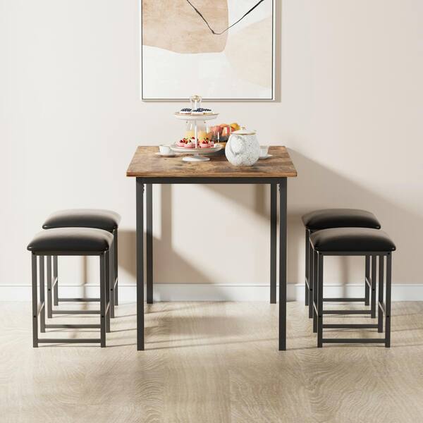 VECELO Compact Dining (Set for 4), Space-Saving Kitchen