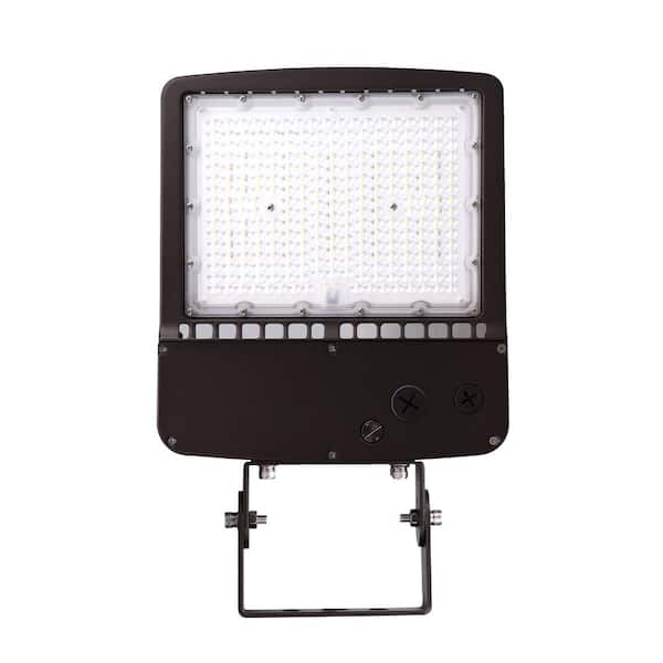 MEDINAH POWER 400- Watt Equivalent Integrated LED Dimmable Bronze Area Light, 22000 Lumens, 4000K, Dusk-to-Dawn with Yoke Mount