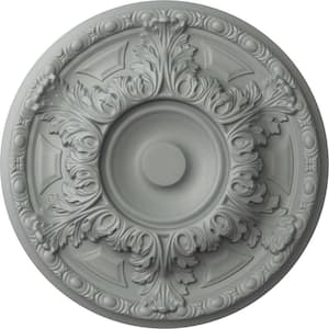 19" x 1-1/2" Granada Urethane Ceiling Medallion (Fits Canopies upto 7-1/8"), Primed White