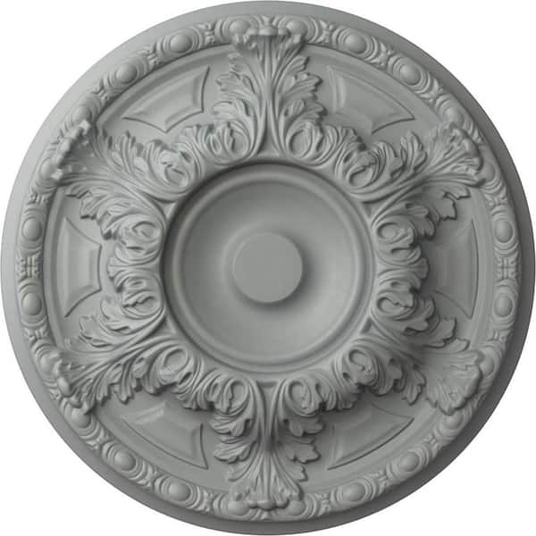 Ekena Millwork 19" x 1-1/2" Granada Urethane Ceiling Medallion (Fits Canopies upto 7-1/8"), Primed White