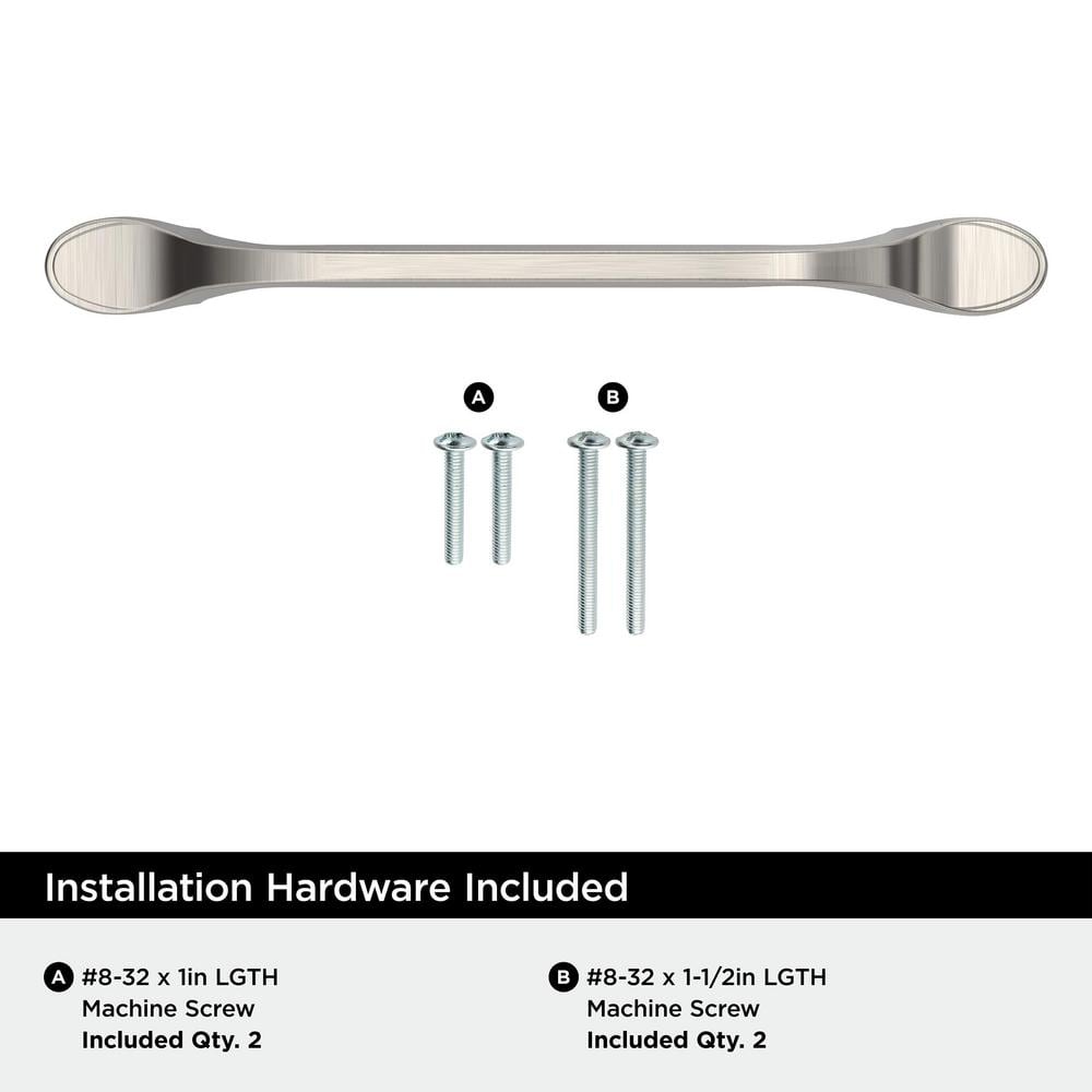 Ravino Satin Nickel Arch Cabinet Pull with Mounting Hardware