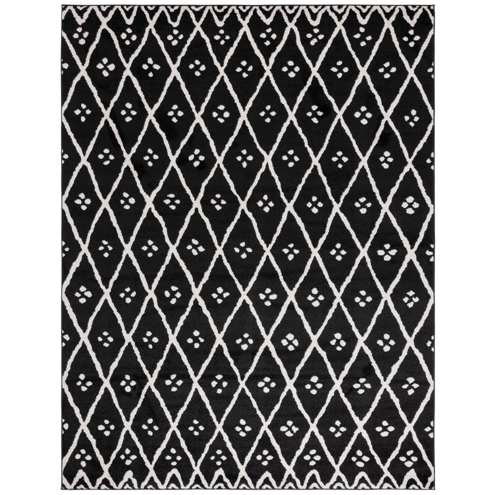 Amherst 9 ft. x 12 ft. Black/Cream Diamond Country Area Rug price history on PriceWatchPro