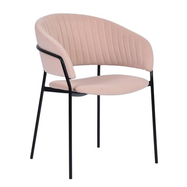 blush pink dining chairs with chrome legs